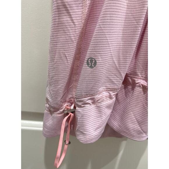Lululemon Pink Wamo Camo Rest Less Tank Racerback Cinch Waist Sz 8 - Picture 7 of 7